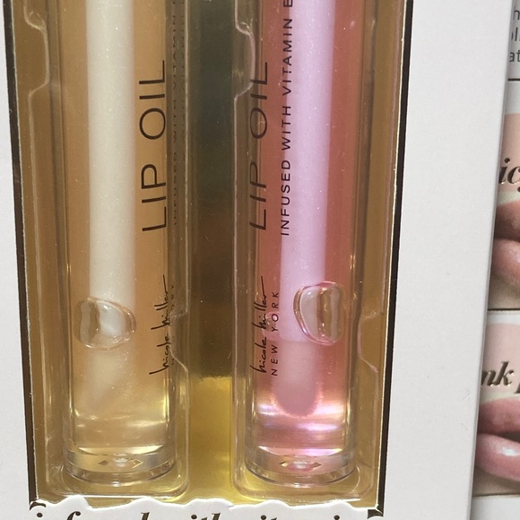 🫟5 for $25🫟 Nicole Miller Tinted Juicy Coral & Pink Peony Lip Oil Duo - Picture 2 of 6